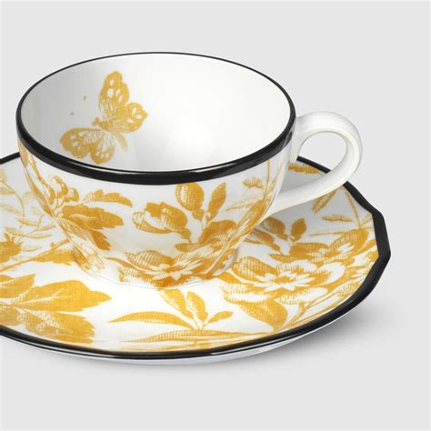 Herbarium teacup and saucer, double set 